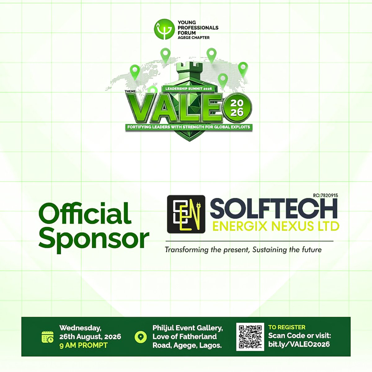 YPFAgege's tweet photo. VALEO 2026 is powered by brands that believe. 🏰🙏

Our Official Sponsors:
🎓Elites' College
⚓T&amp;T Marine &amp; Earthmoving
🏗️ Estimtech Construction
📲 KudiSMS
💻 GOTECHWORLD
☀️ Solftech Energix Nexus
👩 The Multiwoman Network
🌸 @dararesin_craft
To every one of you — thank you.💚🔥 https://t.co/m8e1c3SdYU