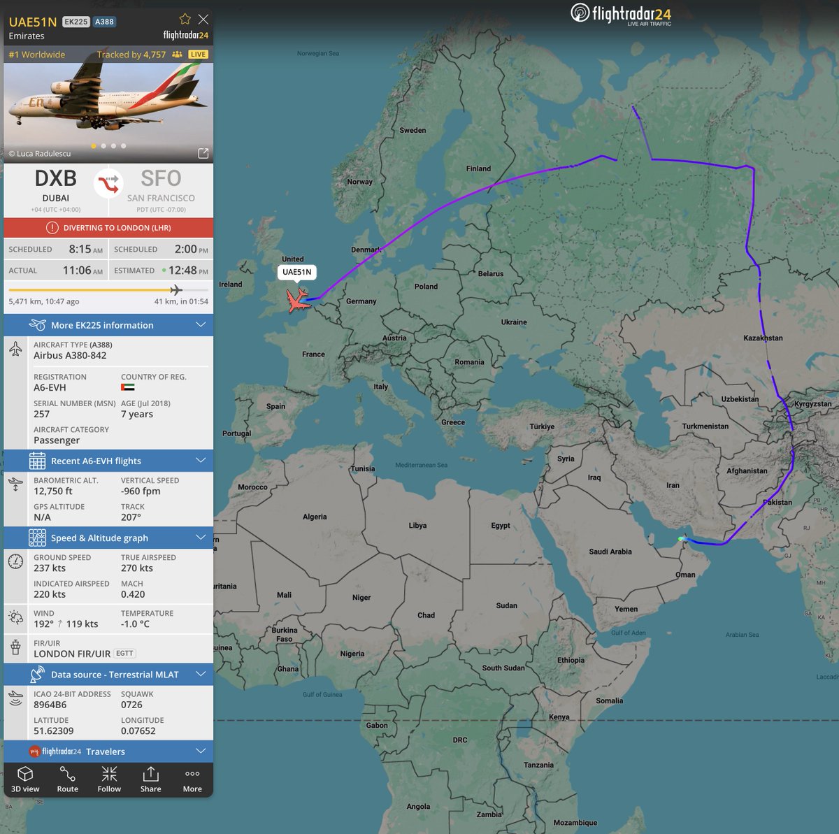 Flightradar24 tweet media