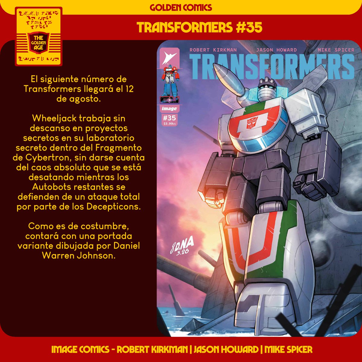 TFthegoldenage's tweet photo. Les traemos las noticias de los cómics del mes de Agosto.
#Goldenposting #Transformers #SkyboundComics https://t.co/l3O0D1jv9b