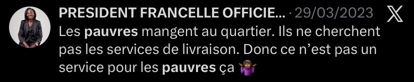 k6ix6od's tweet photo. Demandez à Sara Francelle de Rembourser l’argent des gens pauvres qu’elle ne fait que manger dans les tontines https://t.co/DxB1tqwfe6