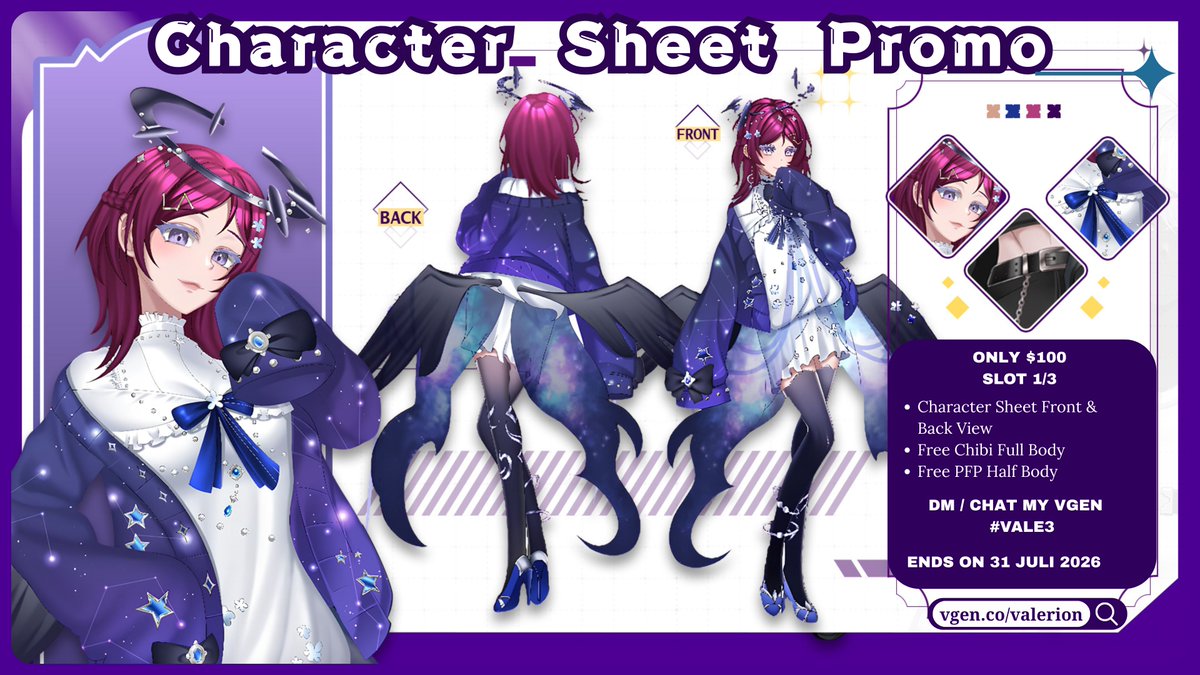valerionvale's tweet photo. character sheet update for @ oh_mayuh💙
she's serving so much energy... i love how playful this design feels. ^^

#CharacterSheet #Portfolio #VTuber https://t.co/XSAabhkhE3