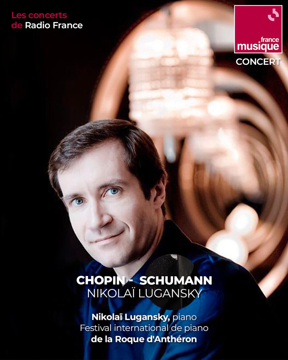 francemusique's tweet photo. Sous les platanes et les séquoias du parc de Florans, le Festival de La Roque d'Anthéron accueille Nikolaï Lugansky pour un récital consacré à Chopin et Schuman. Une soirée avec l'une des plus grandes figures mondiales du piano dans l'un des festivals les plus prestigieux de l'été ➡️ https://t.co/CsE1utI76v