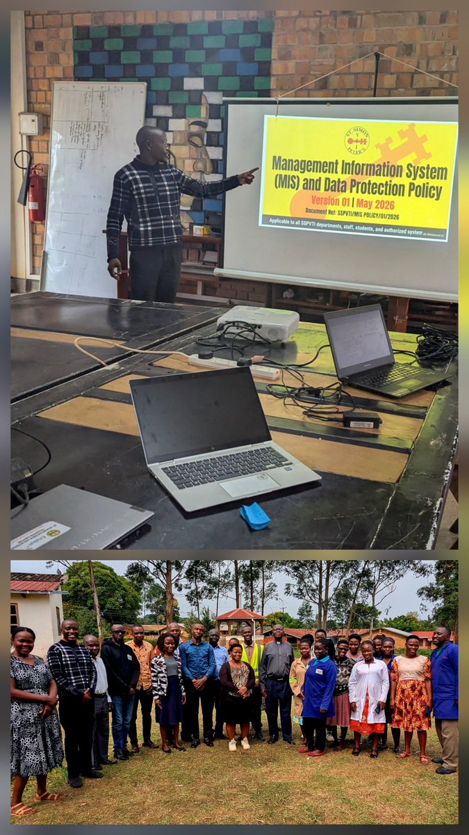 RonaldMwanje2's tweet photo. 🎉 Successfully completed implementation and staff training on the MIS &amp; Data Protection Policy at SSPVTI ICT Hub. Strengthening digital transformation, ICT governance, cybersecurity and data-driven decision-making. Thanks to Enabel Uganda, the WeWork Project &amp; SSPVTI team. 🚀 https://t.co/jj8GxtmiXm