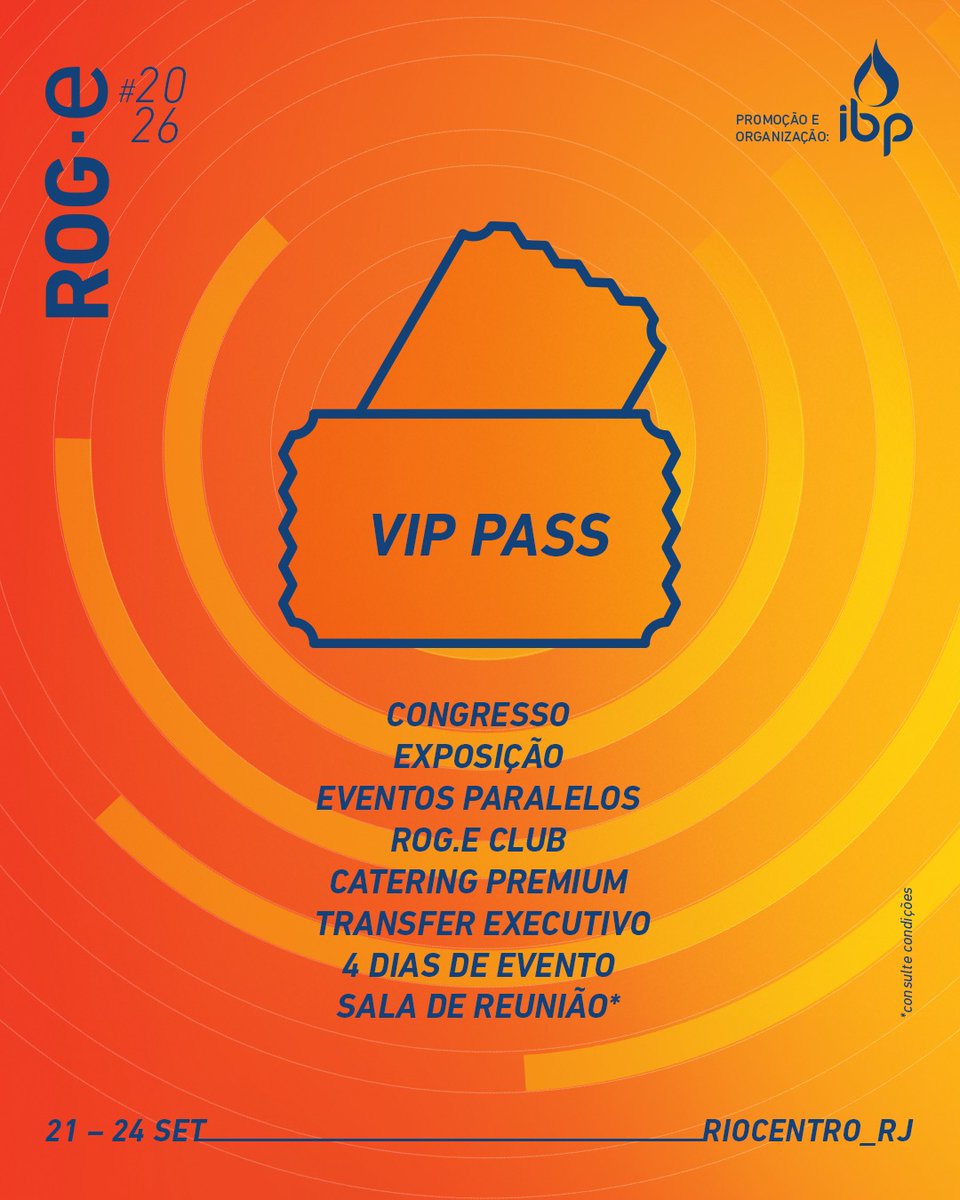 ibp_br's tweet photo. Qual a experiência você vai viver no maior festival de energia do planeta?⁣
⁣
Cada ingresso foi pensado para diferentes jornadas dentro da #ROGe2026.

Garanta sua presença 🔗 https://t.co/e5Vhh9i8hp
🗓️ 21 a 24 de setembro⁣
📍 Riocentro - RJ⁣
Promoção e organização #IBP⁣ https://t.co/m3PDFeDWop