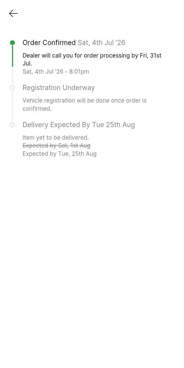 PHashani's tweet photo. Dear @tvsiqube &amp; @flipkartsupport, this is not how customers should be treated.
My TVS EV scooter delivery date has been changed from 1st Aug to 25th Aug after order confirmation. No transparency, no accountability.
Does this happen with every customer? Very disappointing. https://t.co/Cx7bTlmBMu