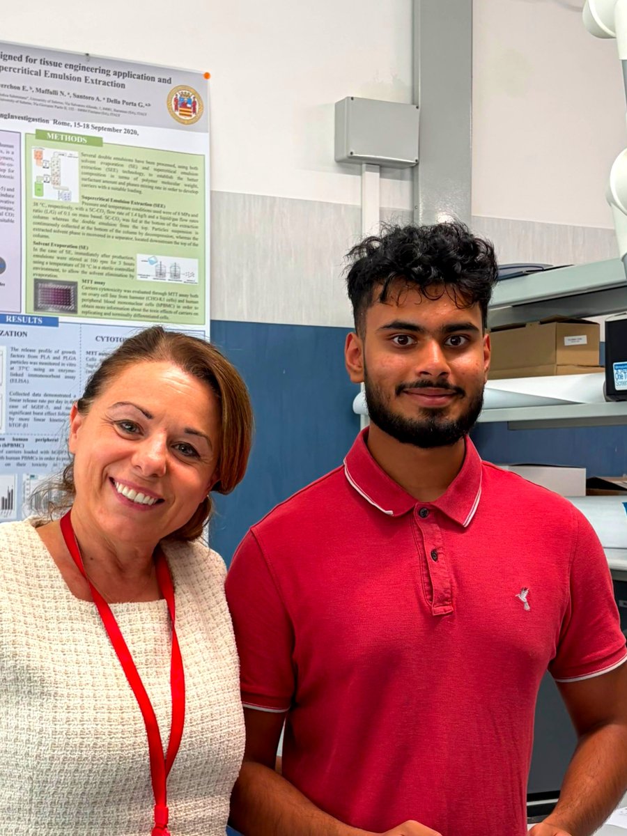 DellaPortaLab's tweet photo. 📍As part of their bachelor’s degree in #TissueEngineering students from @KeeleUniversity join for summer our lab for internships, thanks to @gianpierodileva.

This time #Jasper integrated into our team at @UniSalerno with curiosity and great energy. We wishing you all the best! https://t.co/bdTGaDMEYN