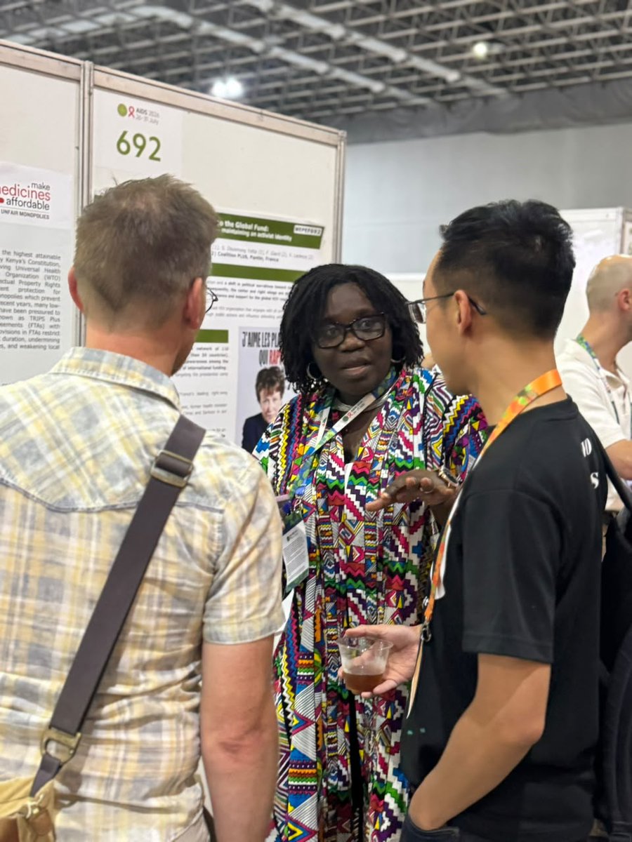 KELINKenya's tweet photo. 📍 #AIDS2026

@KELINKenya's @PesaOkania presented an abstract on "TRIPS Plus Provisions in Free Trade Agreements and their Impact on Access to Medicines in Kenya."

The research found that TRIPS Plus provisions—such as market exclusivity and patent linkage—can delay the entry of affordable generic medicines, increase treatment costs, weaken local pharmaceutical production, and limit access to life-saving medicines, particularly for people living with HIV and those affected by TB.

The study calls for stronger public health safeguards in trade negotiations, greater transparency, and full use of TRIPS flexibilities to protect Kenya's constitutional right to health and advance Universal Health Coverage.

#AccessToMedicines #HealthEquity #TRIPS #AIDS2026 #UHC #HIV #tbnkorea 
@MalecheAllan @wanameme @PesaOkania @IamKiiluJames @Aidsfonds_intl @itpcmena @ITPCglobal @AseroPatricia