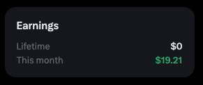 jameslincoln's tweet photo. This is just with 20k in there, $19.21 in 5 days. 
It'll more than pay for the premium+ subscription. 

Need to close on a house and then I'll just pour money into this place at 6% https://t.co/CqHLcyEuNM