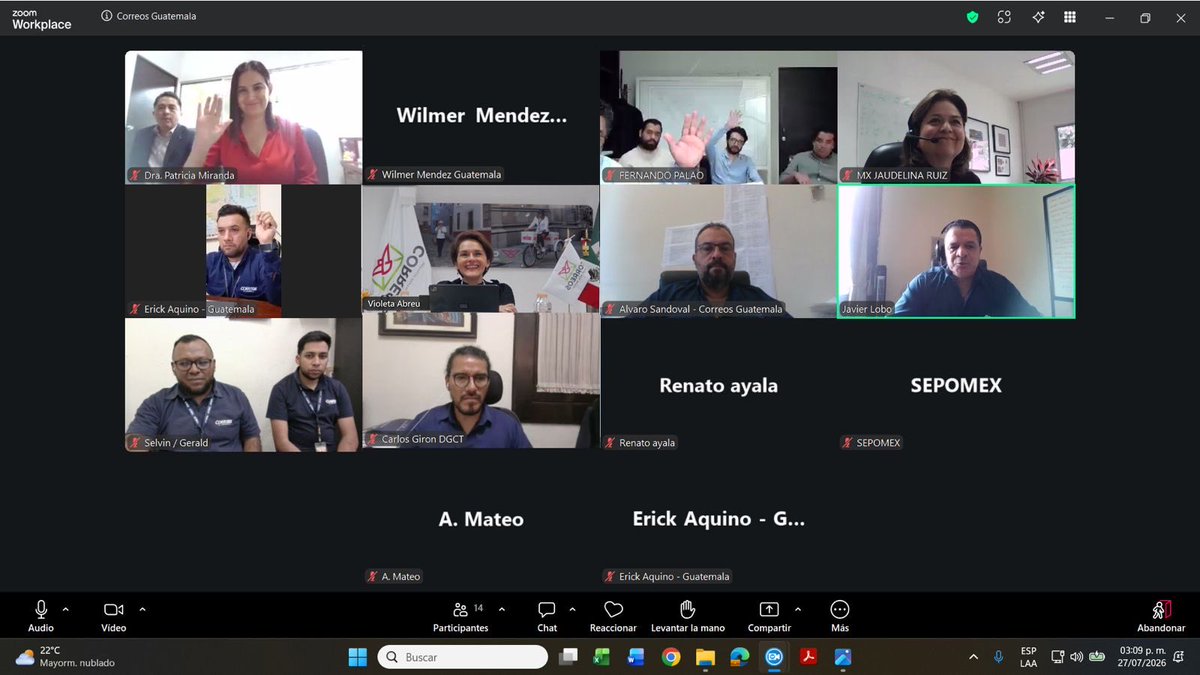 violeta_abreu's tweet photo. La paquetería nacional e internacional ha tenido un crecimiento del 33% anual.  

En @CorreosdeMexico nos fortalecemos para tener alianzas comerciales con los correos en el mundo.🌎📦

Sostuvimos una reunión virtual con Javier Lobo Castillo, Director General de  @correosgt 🇬🇹! 

Trabajamos para intercambiar experiencias y fortalecer la cooperación entre ambas instituciones con un enfoque eficiente e innovador. 🤝📬