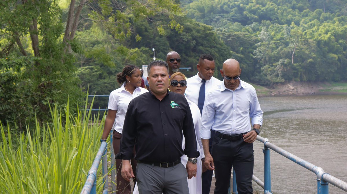 matthewsamuda's tweet photo. Yesterday a team from @mweccja and @nwcjam was joined by Ambassador Anderson and @trudy_deans from NARRA as we toured the 99 year old Hermitage Dam.

This facility will be rebuilt and expanded working with NARRA to build another 100 years of water resilience for Kingston and St Andrew. This will be done at a cost of $250million USD.

@AndrewHolnessJM