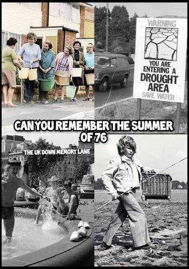 WeasleWords's tweet photo. As the UK moves into drought, prepare yourselves for the #ClimateScam fear porn.
The Summer of 1976, was difficult, but a great summer. https://t.co/rJ0d1yXj7w