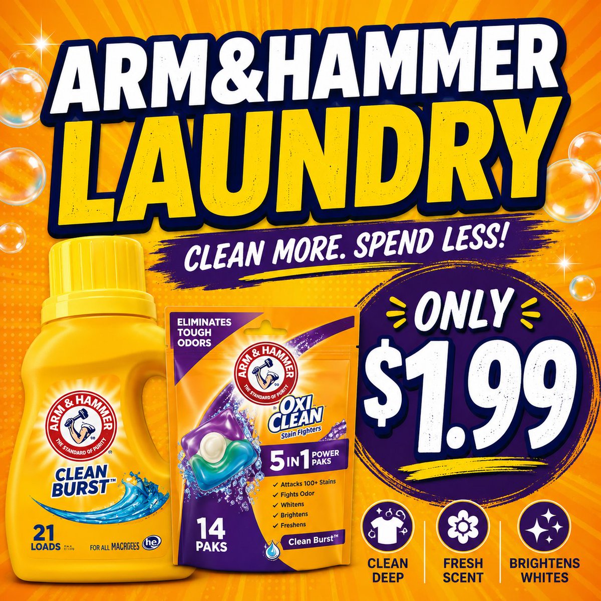 brittneys_deals's tweet photo. #CVSPartner #ad 

Hurry! $1.99 Arm&amp;Hammer Laundry Products! 

https://t.co/0u5lXPUUSt https://t.co/qB5ZdKV1K3