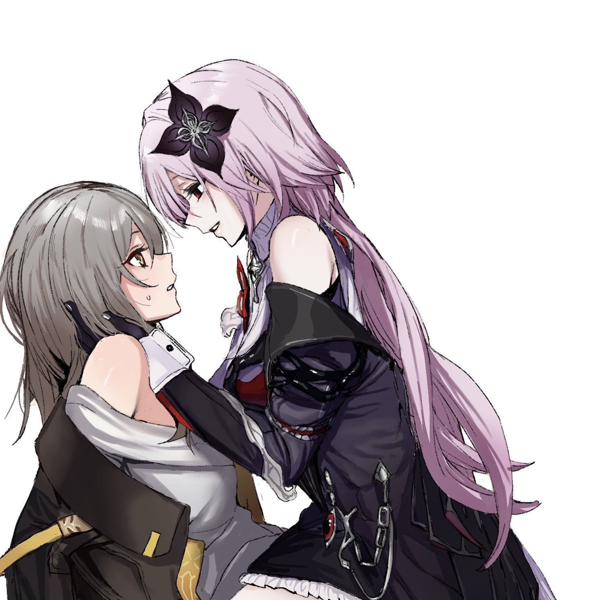 GradeXFixer's tweet photo. and?
I should get nervous and say something like, "No, what do you think? Oji-san isn't capable of having lewd thoughts"
Mmmhm?

「She gently caresses his cheeks without taking her eyes off him」

my kitten
uhehehe https://t.co/JsO5TGMFvE