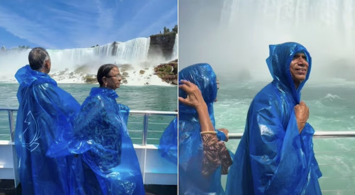 maidofthemist's tweet photo. @IndiaToday As the Maid edged closer to the roaring falls, an Indian couple could barely contain their excitement. Behind their smiles was a dream their daughter had quietly held on to for years, a moment she has now shared with millions online: A first visit to Niagara Falls. https://t.co/6kZbkRvS1u