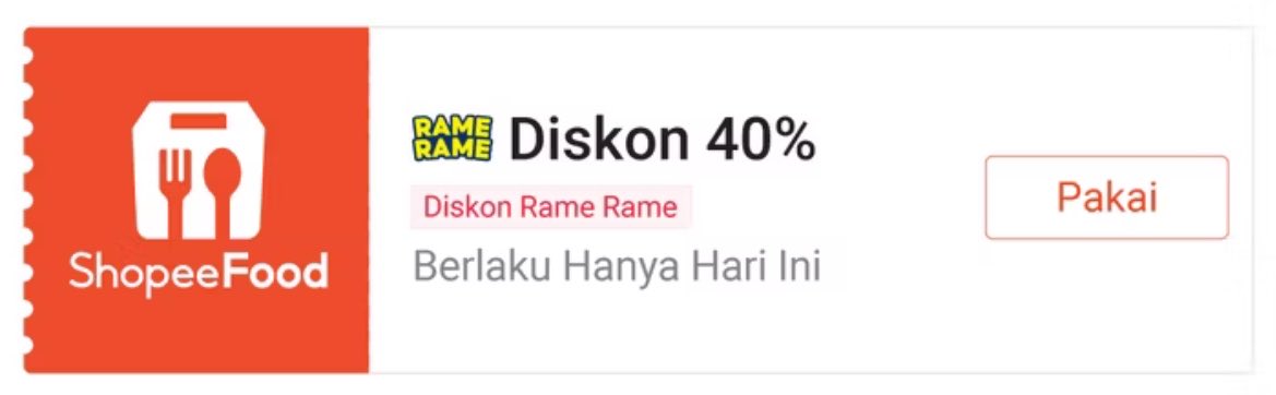 FangirlingPromo's tweet photo. Voucher Diskon
Shopeefood RAME-RAME diskon 40% s.d 200RB!

👉🏻 klaim disini sekarang juga: https://t.co/3Le1Ef4CsI https://t.co/MrI3cXhhrW
