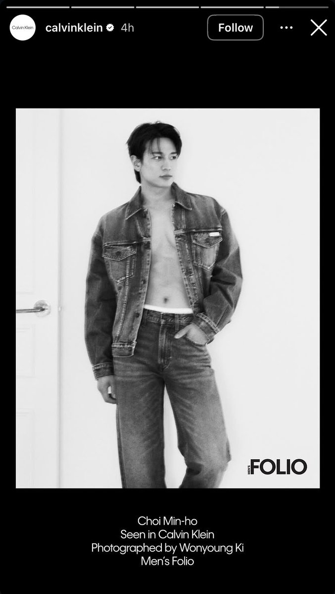 sourceminho's tweet photo. #MINHO appears on the official @CalvinKlein Instagram story! 🔥

#민호 #shinee https://t.co/9Vj6U63pTe