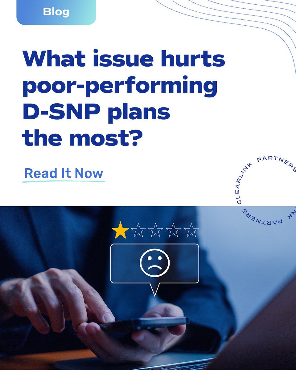 ClkPartners's tweet photo. A D-SNP below 3.0 Stars affects much more than bonus payments. Care coordination, utilization management, provider relationships, member experience, and retention all feel the impact. Learn where performance starts to break down: https://t.co/wE3990aZya #DSNP https://t.co/3rrRfxcSqb