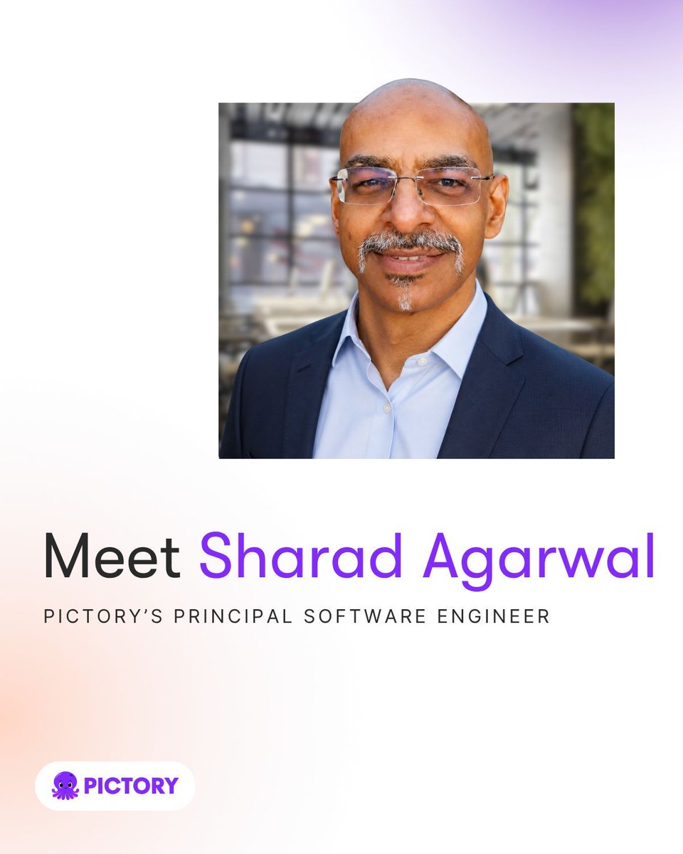 pictoryai's tweet photo. Team Spotlight: Meet Sharad!

We're highlighting Sharad Agarwal, @pictoryai 's Principal Software Engineer, whose curiosity and creativity help turn complex ideas into simple, intuitive experiences for our users.

Grateful to have you on the team! 

#Pictory #TeamSpotlight https://t.co/hMPDAG6z3s