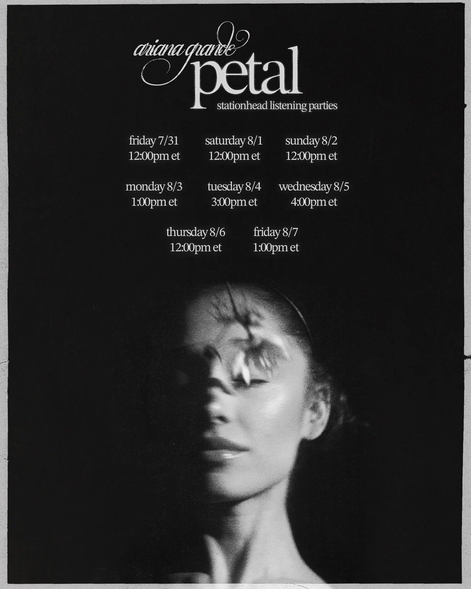 TeamAriana's tweet photo. petal listening parties ꕤ 。˚ celebrate with us on @stationhead 

https://t.co/cpXlLZfP9i https://t.co/V6fiy7TfcL