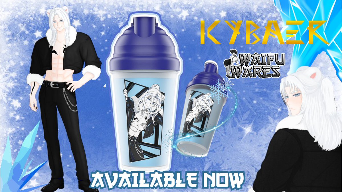 WaifuWaresUK's tweet photo. Okay, okay just ✨imagine✨this in Kybaers voice

"Cozy up with my new shaker cup, and let me sooth you with my lovely voice and my funny gameplay." 😘
New cup available right now! https://t.co/cdAj0M2Z6Z