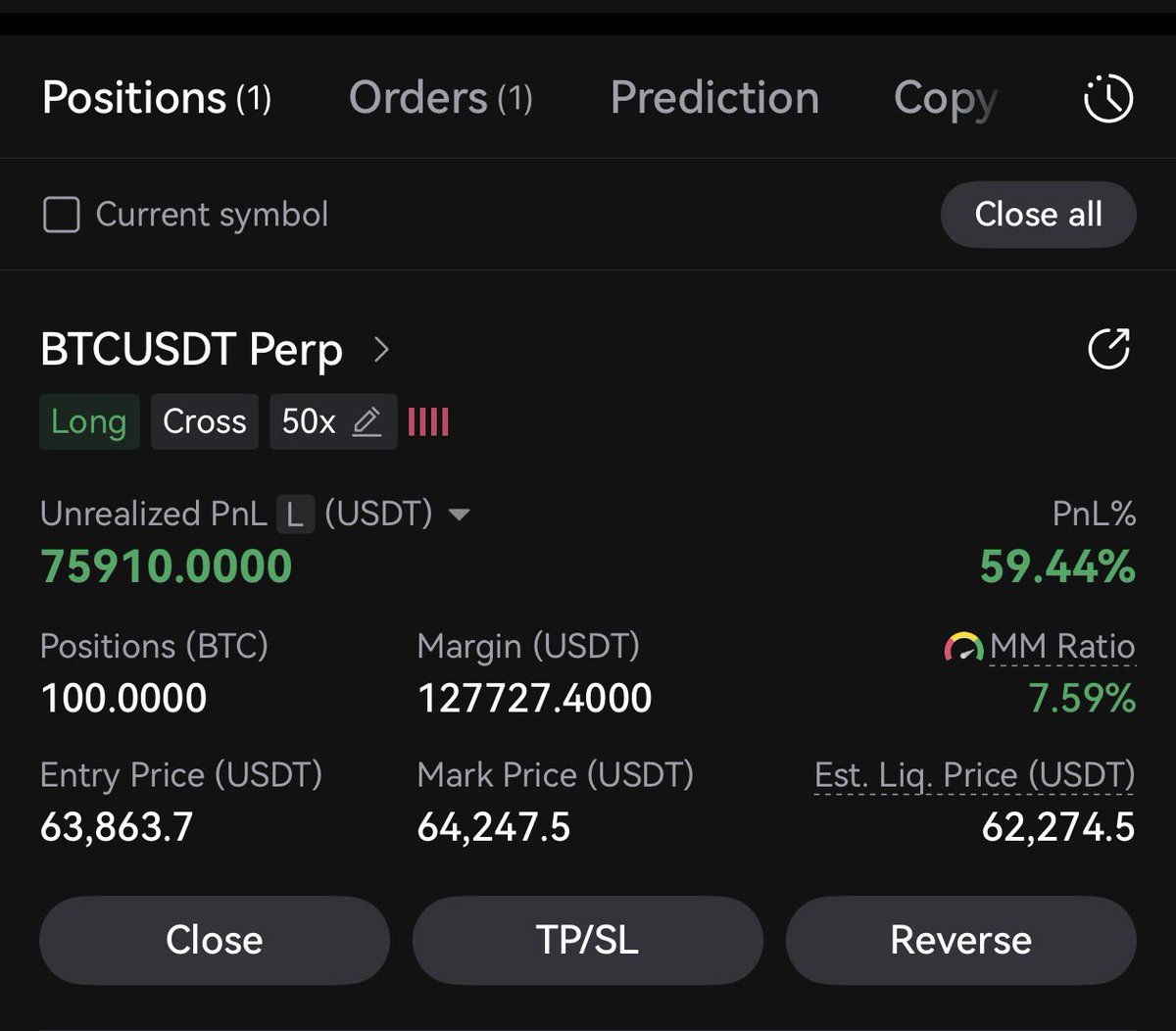 lord_of_crypto_'s tweet photo. Tam 10 dakikada 75 bin dolar kar😎 https://t.co/Dy0vCgSFoc