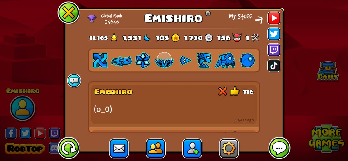 EmishiroGD's tweet photo. 2 meses del reinicio asi va el progreso 👌 https://t.co/AFvZapamVb