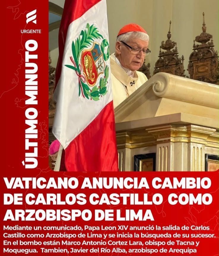 LAMZ50004620's tweet photo. 🚨🚨EL PAPA LEÓN XIV @Pontifex_es 
saca al Cardenal rojo Castillo del Arzobispado de Lima. 
La Patria se defiende 🇵🇪 https://t.co/nQiwxeEYiH