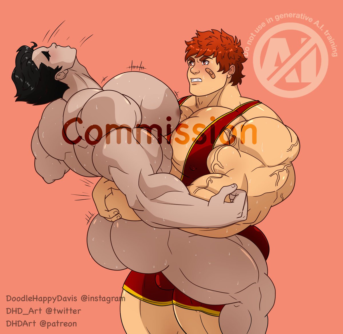 DHD_Art's tweet photo. Another buff boy commission we love a good bearhug
#commissionart #bara #musclejock #musclw #wrestling #bearhug https://t.co/4dWVlsDRTP