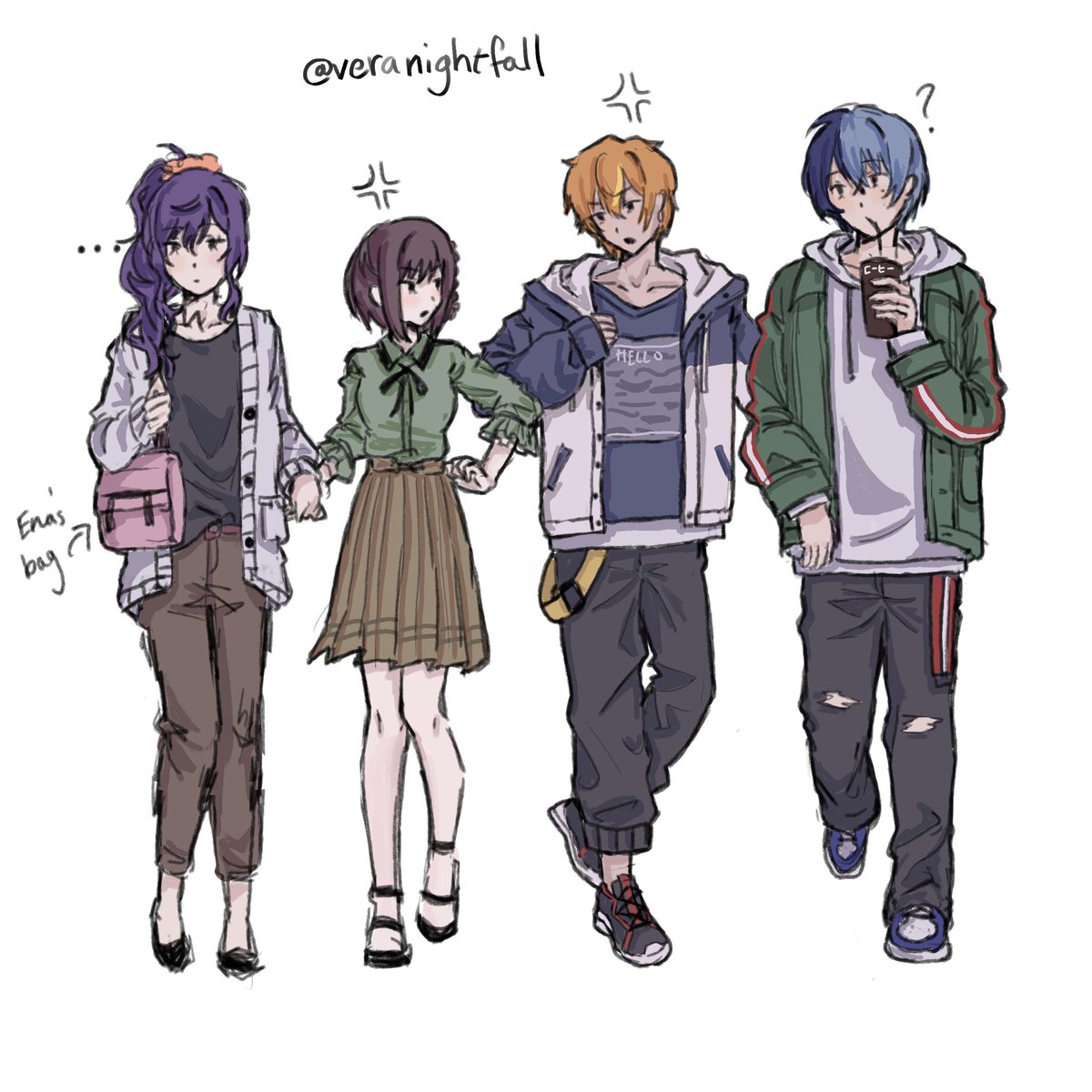 veranightfall's tweet photo. ❄️🎨 double date 🥞☕️ 
#prsk_FA https://t.co/wtgsTKMG8J