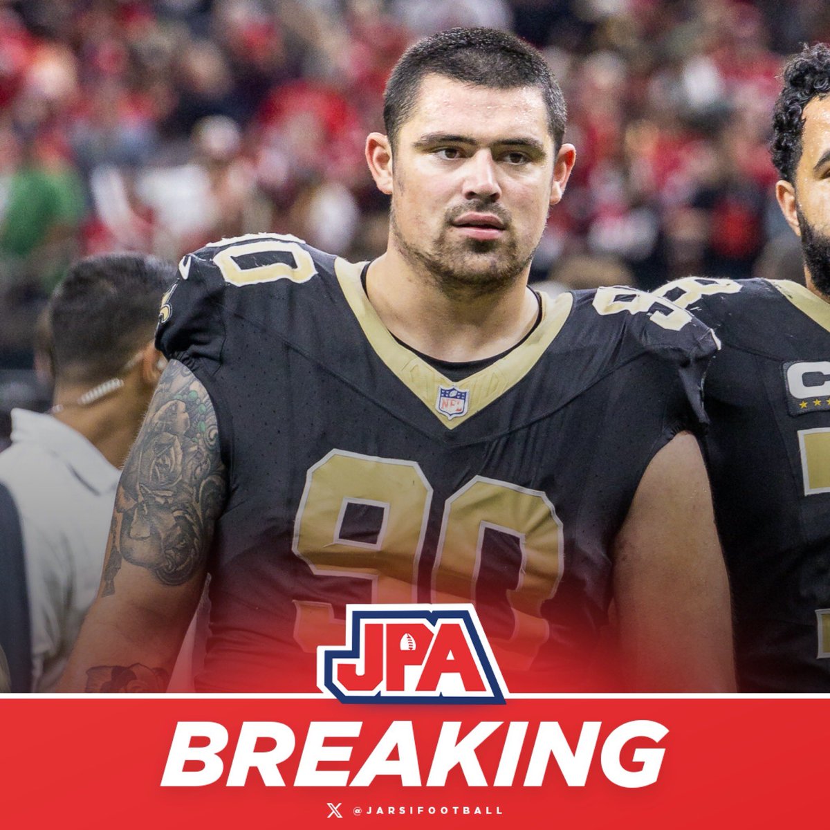 jasrifootball's tweet photo. BREAKING: Saints DT Bryan Bresee is feared to have suffered a torn ACL, per @RapSheet 

A big blow to the Saints’ defense. https://t.co/qXLufztMhX