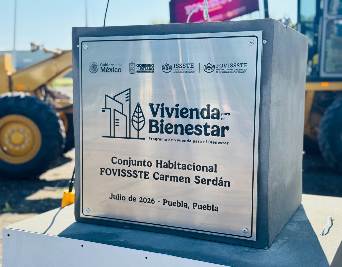 euripidesf's tweet photo. Hoy vivimos un día histórico. Desde #PueblaDeZaragoza se dio arranque a la vivienda social de Fovissste por primera vez en 34 años. 

Enhorabuena a la Presidenta @Claudiashein por todos sus avances en vivienda, y a sus grandes aliados como el Gobernador @armentapuebla_. https://t.co/I7XUvKnfTK