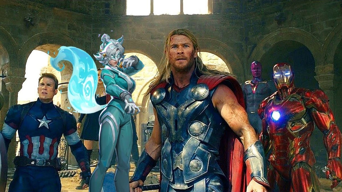 ggnoaerith's tweet photo. do yall not remember when ami han defeated ultron??? https://t.co/ZzKeFtaBoj