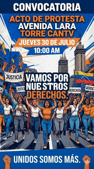 MarcoCeballo's tweet photo. #30Jul Comienza la Gran Protesta Precencial por nuestros Derechos Cercenados por #CANTV Despue de la gran Batalla Digital que nos dio Fruto ,Fuimos Tendencia Nacional con Nuestra Etiqueta #RestituyanElBono, Vamos Compañeros @salaprensaCantv @la_katuar @DIFUNDELOYA @dplacer @NTN24 https://t.co/rZyRuPmkMJ