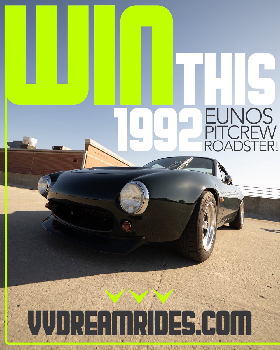 VVMediaa's tweet photo. Your chance to win this handcrafted right hand drive 1992 Mazda Miata just got even better. Every eligible entry received during this promotion counts 5X toward the giveaway. https://t.co/7sv6jtvAMx