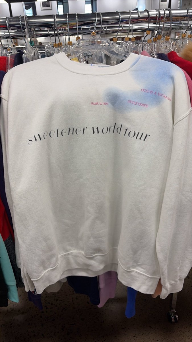 betteroffswts's tweet photo. just found the questionable swt tour merch at the thrift… in my size too😭a win is a win https://t.co/KucEZeVu3s
