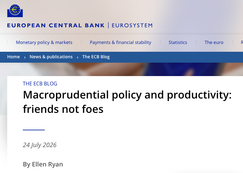 MacroPru's tweet photo. #Macroprudential policy and productivity: friends not foes @ECB https://t.co/mXF4tuUzd9 https://t.co/IkZKVaKMne