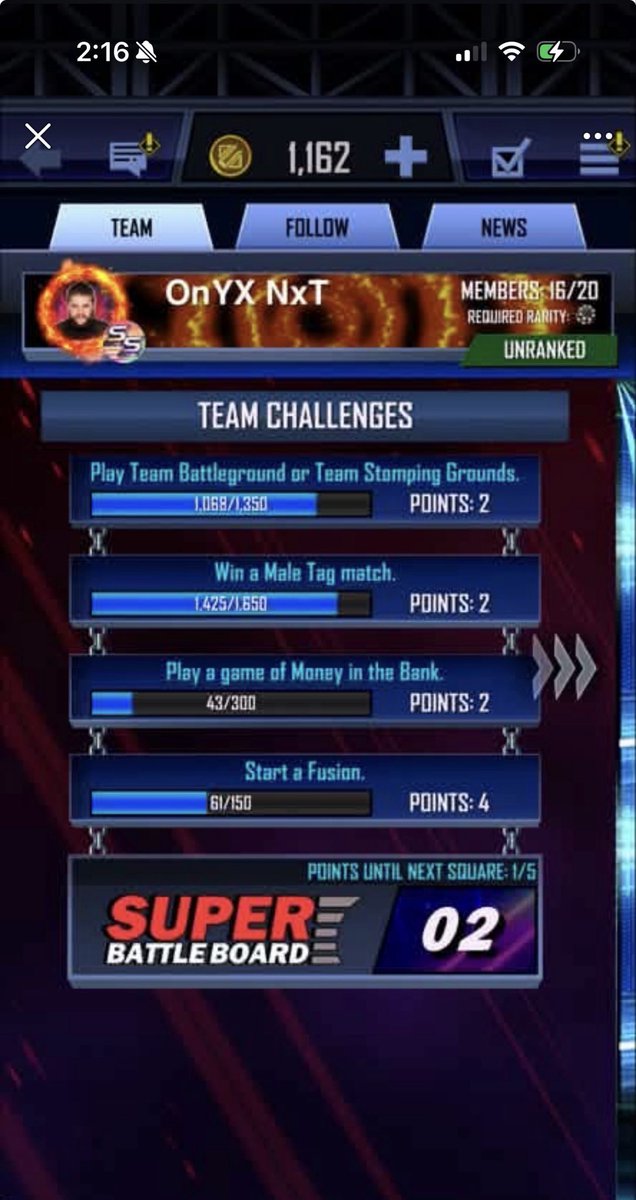 bayeres's tweet photo. @WWESuperCard - are team challenges still available?  Some teams have the option, others it has disappeared https://t.co/DygAxjP1aG