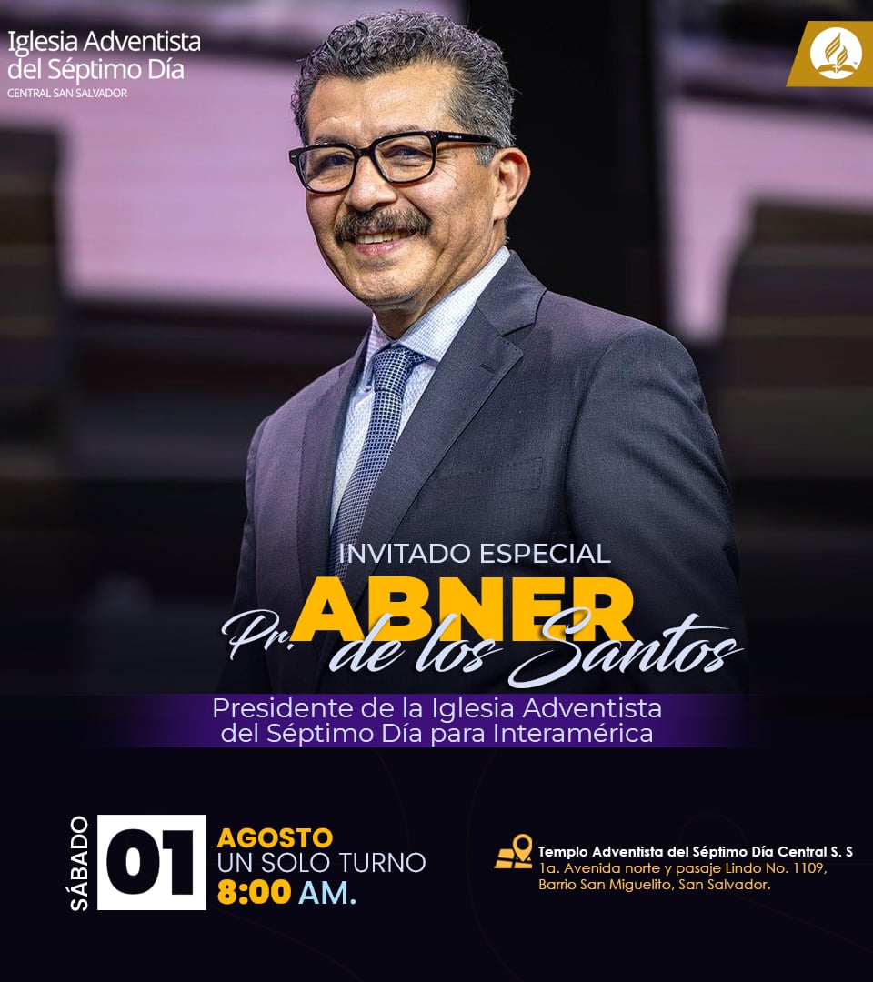 AdvCentralSS's tweet photo. Con mucho gozo anunciamos que éste sábado, 01 de agosto a las 08:00 a.m., tendremos un Servicio Especial de Alabanza y Adoración en nuestro templo. 🕊️

🌟 Nos acompañará nuestro presidente de la @AdventistasDIA, el Pr. @AbnerDLSantos

#AdventistasDIA #ElSalvador #SomosIACSS https://t.co/1Y1e64Ledn