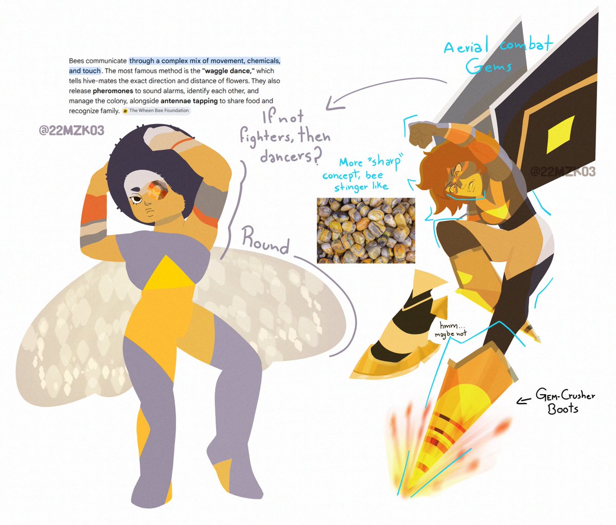 22MZK03's tweet photo. Bumblebee Jasper #fangem #StevenUniverse
Yeah, I can't decide on just one design 🫠 https://t.co/BuDspTgxPE