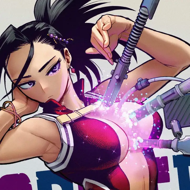 LFJ_LFJ1's tweet photo. Momo also has new Quirk Skill Set data in the files, suggesting that her Skill Set may be coming soon.  The current data points to the following abilities:  α: Missiles β: Sword and shield γ: Turrets  
#mhur https://t.co/KHWiGkTw1C