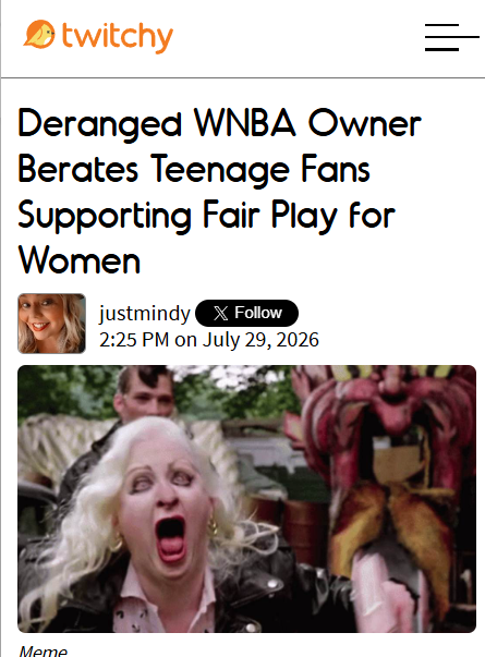 TwitchyTeam's tweet photo. Seattle Storm owner goes on expletive laced rant at two young teens supporting women in sports

https://t.co/nHYaP1MNJt https://t.co/h5B8MaZdd9