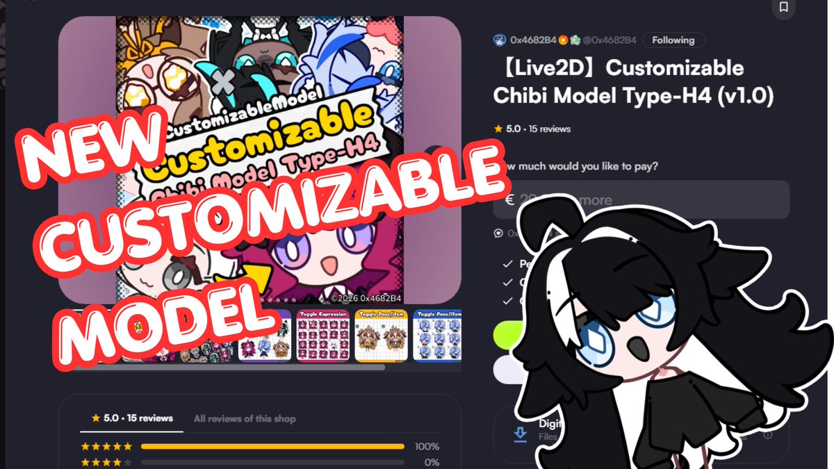 Lomi_Myu's tweet photo. Posted my first long video on 🔴 plateform about the new customizable model made by @0x4682B4 

Please check it out !  

⤷ https://t.co/ewWXM2gfiC 

♡/↻ appreciated

#0xCustomizableModel #customizablemodel https://t.co/MFgxkRILoV