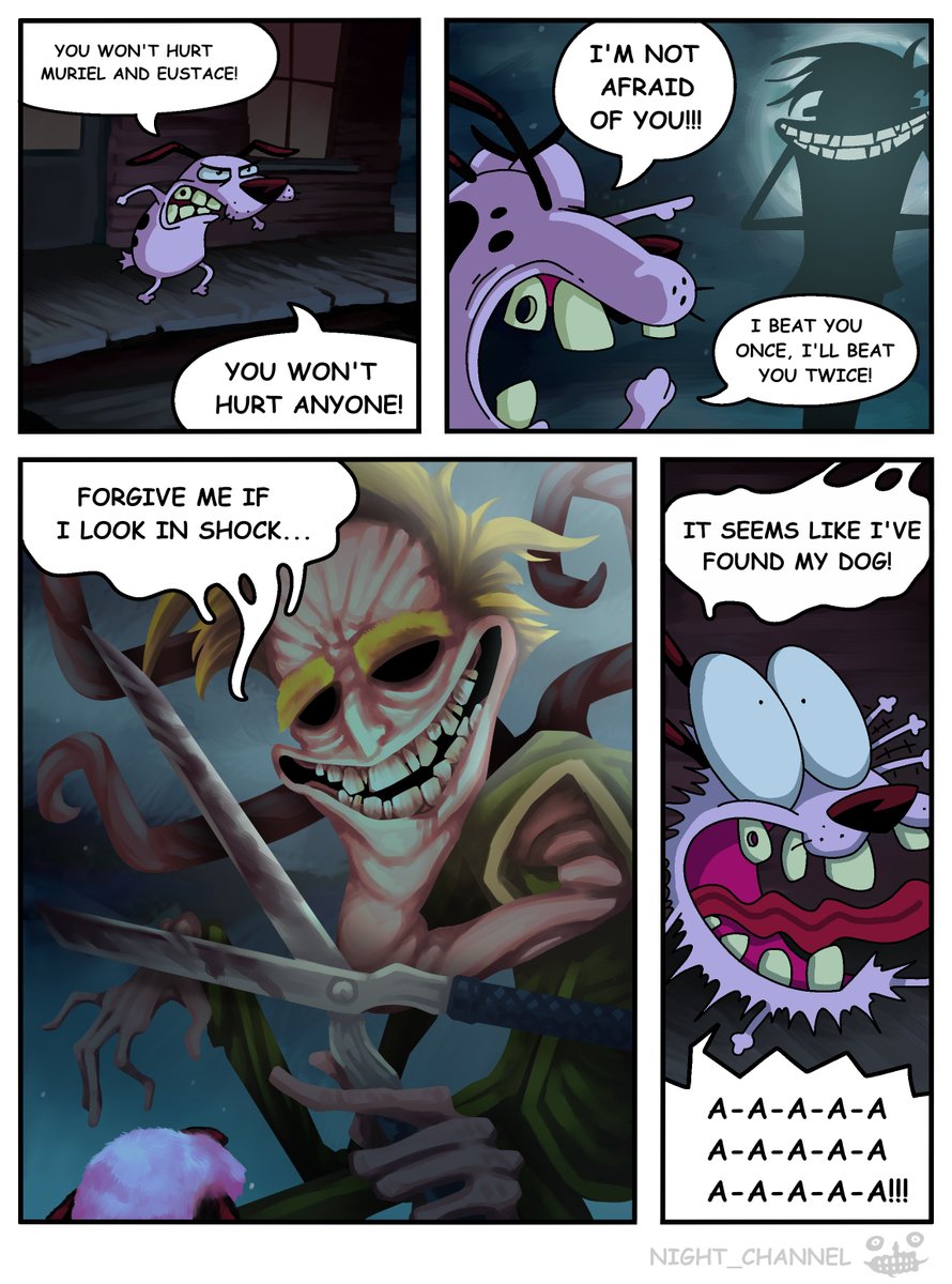 NightChannel2's tweet photo. #DbD #DbDFanart #DeadbyDaylight #CourageTheCowardlyDog #TheUnknown #FreakyFred #TheUnknown
Courage is not a coward, he just sees unknown horrors on a regular basis... https://t.co/35ExGyaLas