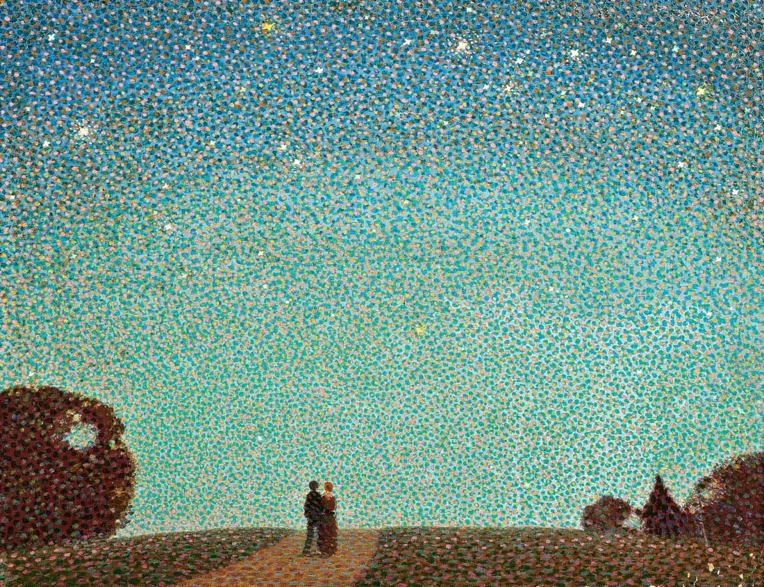 Ay_Blinkin's tweet photo. Over the Horizon - A Jersey Nocturne (1948) by Sir Claude Francis Barry https://t.co/nbansKbmTM
