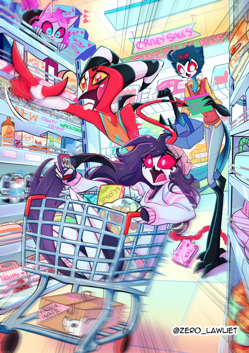zero_lawliet's tweet photo. ✨Family time! ✨
Do the shopping with Blitzø sure must be an adventure
#helluvaboss #helluvabossfanart https://t.co/FmuUSa21mp