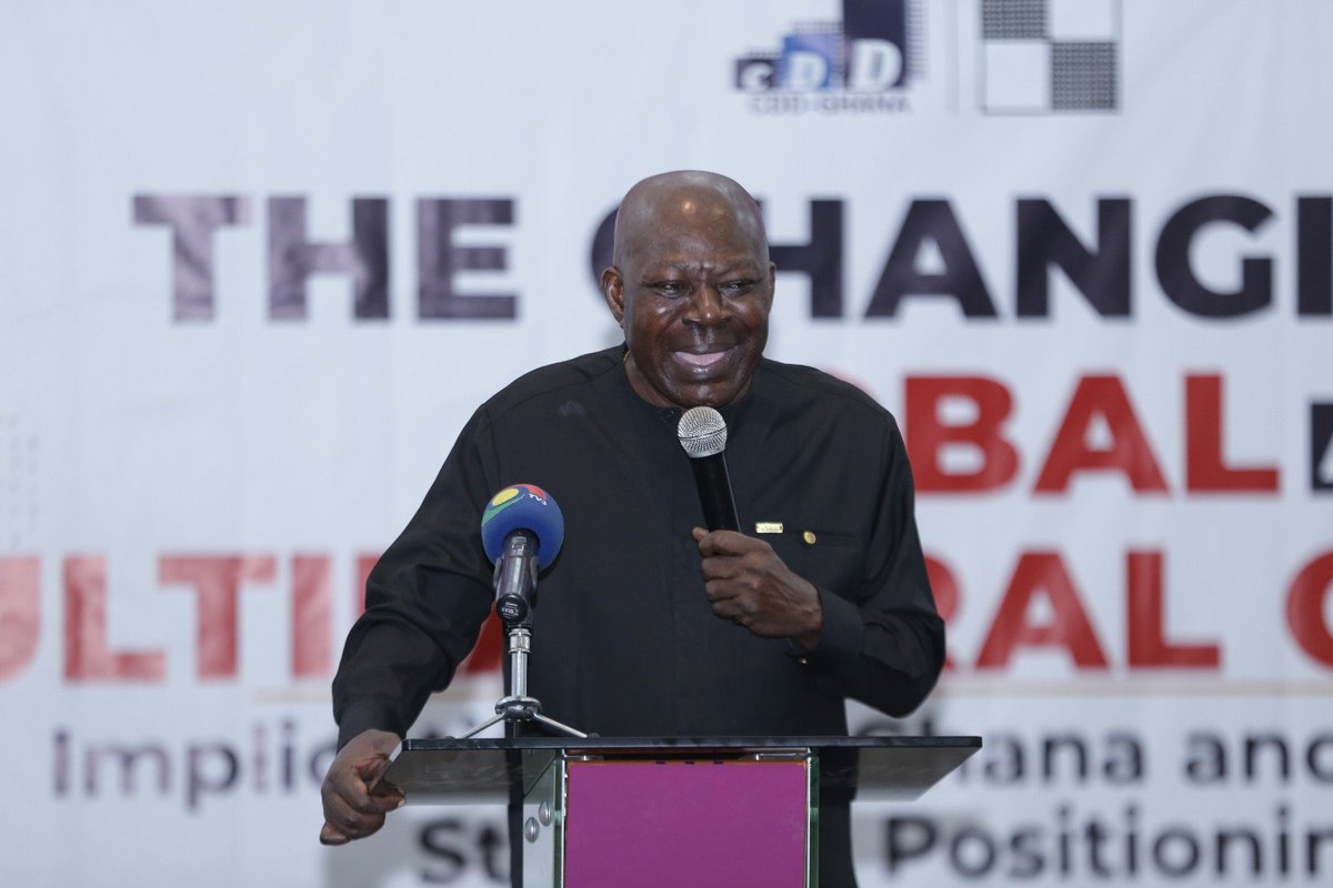 CDDGha's tweet photo. #Kronti2026

"Are we willing to consider a continental currency?"

Chairperson H.E. Ambassador D. K. Osei is delivering his opening remarks, challenging participants to think boldly about Africa's place in an evolving global order and the choices needed to strengthen the continent's strategic position.