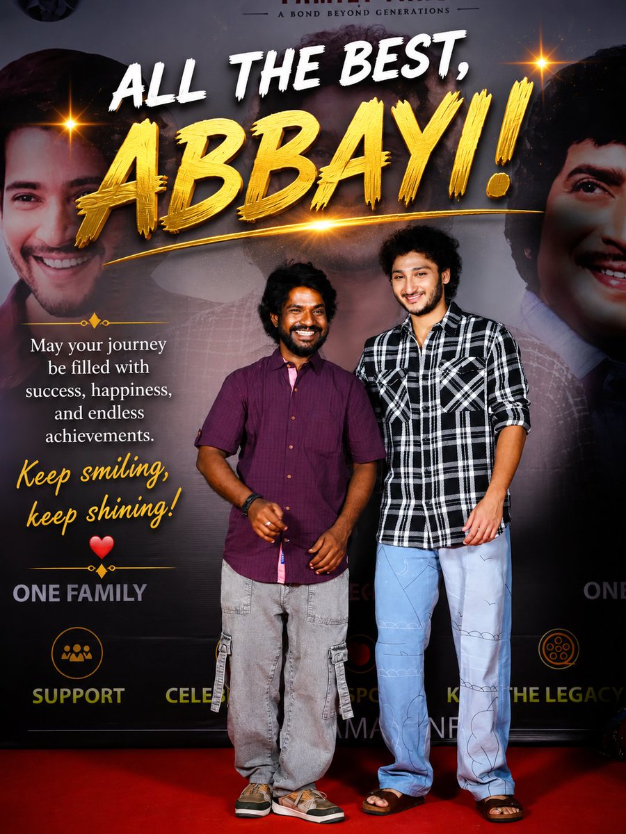 vasanthbabu777's tweet photo. All The Best Abbayi💐 😍⭐🤗
May Your Journey Be Filled With Success Happiness And Endless Achievements 
Keep Smiling 😊 
Keep Shining 🌟 https://t.co/l2FVCY2ajV