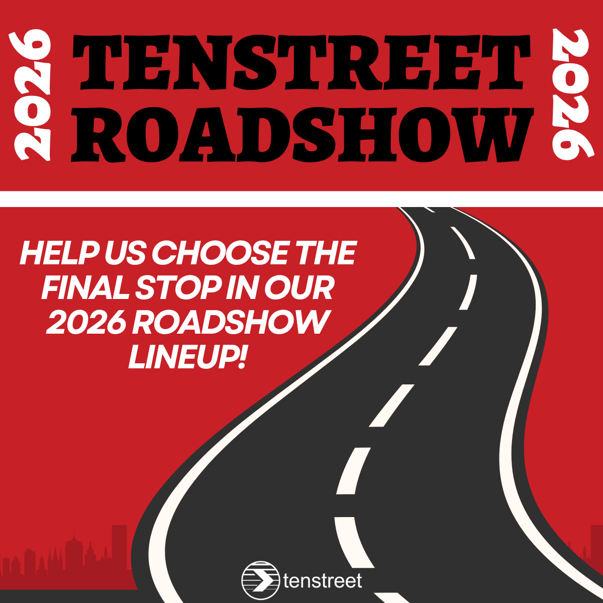 tenstreet's tweet photo. We've planned our 2026 Roadshow stops to hit Columbus, Chicago, Minneapolis, Dallas, Houston, Des Moines, Atlanta &amp; Nashville.

Our Roadshows are half-day events packed with industry insights, product updates, and networking.

What cities are we missing? Let us know below 👀👇 https://t.co/hSIoDKD4zh