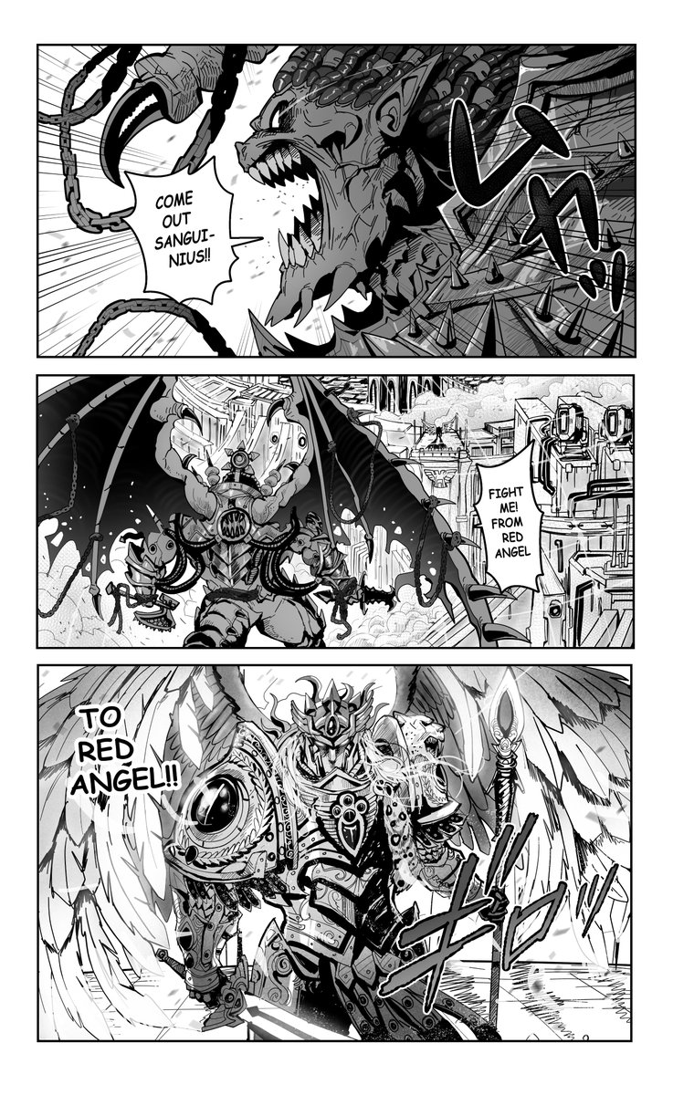 Sajol201460's tweet photo. Wanted to see if i can draw #manga of #warhammer40k been practicing drawing manga for a while,,,,#angron confronting #sanguinius on terras wall,,,,,let me know if anyone would be interested in a 40k manga like this,,,,,
#40k
#CommissionsOpen
#CommissionArt
#DigitalCommissions https://t.co/PT3txd6QKN