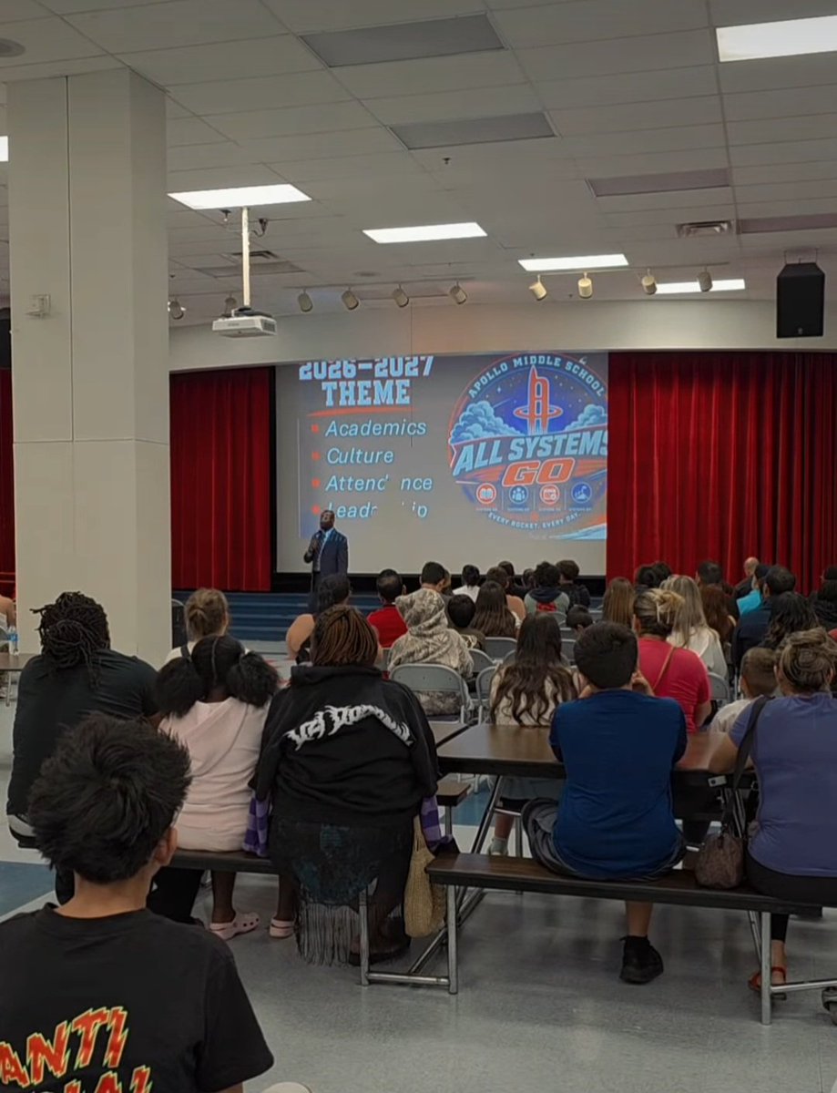 shadrack_henry's tweet photo. Thank you, Apollo Community!

I appreciate everyone who came out to the New Principal Meet &amp; Greet. Your warm welcome and support was humbling. I'm excited for the year ahead and all we'll accomplish together.

All Systems Go!

#ApolloMiddleSchool #AllSystemsGo #RocketPride https://t.co/b6f61SP41s